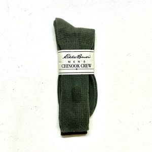 Eddie Bauer Mens olive crew socks. Shoe  sizes 9-13. NWT.